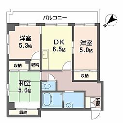 シルクステージ 3DKの間取図画像