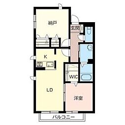 シャーメゾン北新町 2LDKの間取図画像