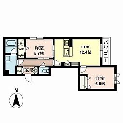 NTメゾン2 2LDKの間取図画像
