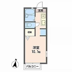錦林ハウス ワンルームの間取図画像