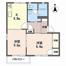ラ・メゾンアイ 2Kの間取図画像