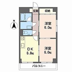 間取図画像 2DK