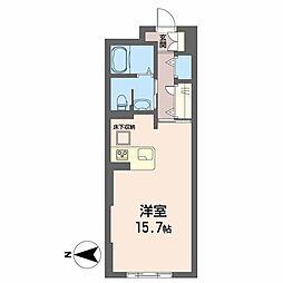 シャーメゾン　サワ・ヴィラージュ 1階ワンルームの間取り