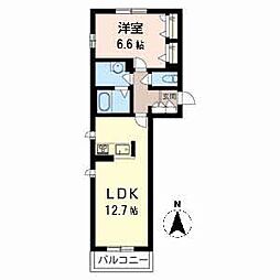 シャーメゾンミモザ 1LDKの間取図画像