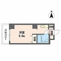 サンライズ ワンルームの間取図画像