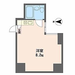 グランドメゾン西心斎橋 ワンルームの間取図画像