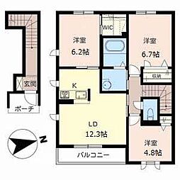 サンルーチェA 3LDKの間取図画像