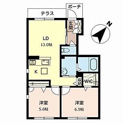 ラ・フォルテ西明石 2LDKの間取図画像