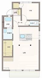サンライフタカノA 1LDKの間取図画像