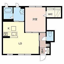 Sacrale 1LDKの間取図画像