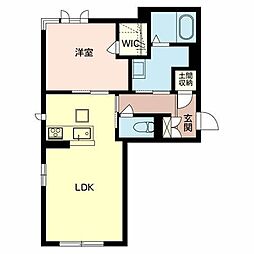 ルミエール・アイ 1LDKの間取図画像