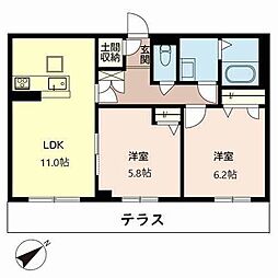 ルミエール・アイ 2LDKの間取図画像