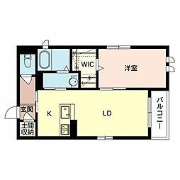 シャーメゾンみなと 1LDKの間取図画像