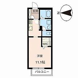 ベルメゾングルナ ワンルームの間取図画像