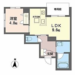 シャーメゾン道場南口 1LDKの間取図画像