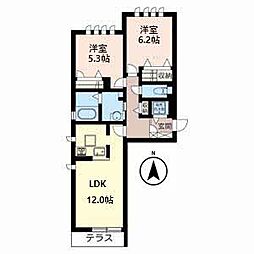 ルナルーチェ 2LDKの間取図画像