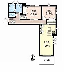 カサベルテ武庫之荘 2LDKの間取図画像