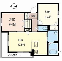 グレースシティ西三国 1SLDKの間取図画像
