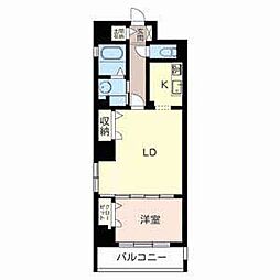 プラムシティ南森町 1LDKの間取図画像
