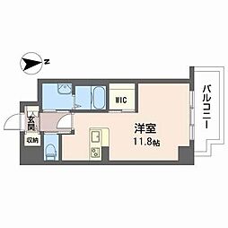 ルーチェ天神橋 ワンルームの間取図画像