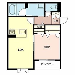 シャーメゾンリアンジュ 1LDKの間取図画像