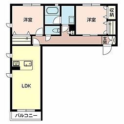 シャーメゾンリアンジュ 2LDKの間取図画像