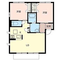 ソフィアB 2LDKの間取図画像