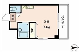 メゾンドビエン ワンルームの間取図画像