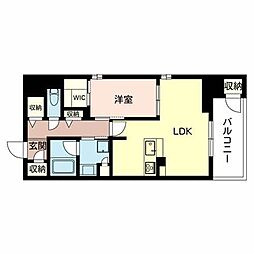 レフィシアコート難波 10階1LDKの間取り