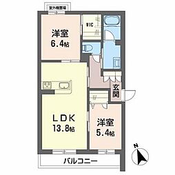シャーメゾンヤマウチ 2LDKの間取図画像