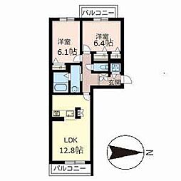 シャーメゾンシグマ 2LDKの間取図画像