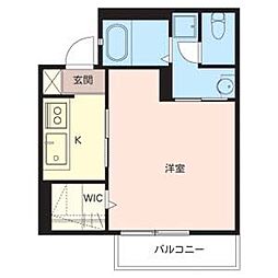 Ｌｅ　Ｐｌａｉｓｉｒ 2階1Kの間取り