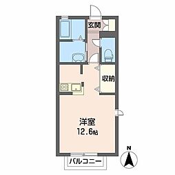 セルージュ伊丹 ワンルームの間取図画像