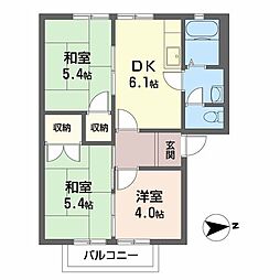 ディアスノバク 3DKの間取図画像