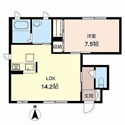 サニーメゾンA 1LDKの間取図画像