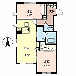 ローズコートティネケ 2LDKの間取図画像