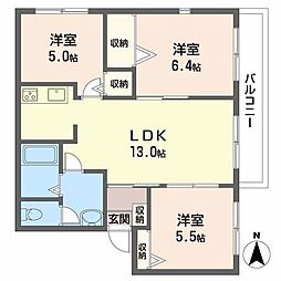 パストラル 3LDKの間取図画像