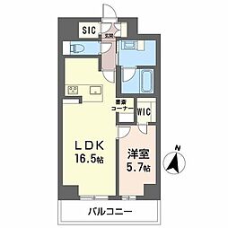 ＢｉｏＮａ 2階1LDKの間取り