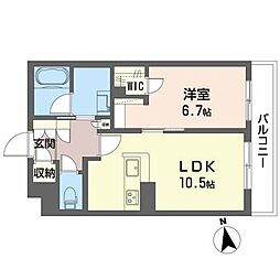 ＴＨＥ　ＣＬＡＳＳ　城東　ＲＥＳＩＤＥＮＣＥ 3階1LDKの間取り
