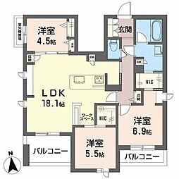 StarM 3LDKの間取図画像