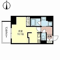 MORINOMIYAHOUSE ワンルームの間取図画像