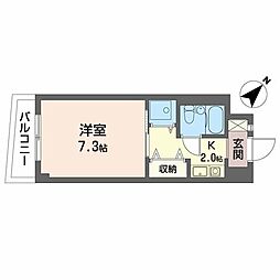 ミズノ・コーポマチカネヤマ 1Kの間取図画像