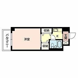 ミズノ・コーポマチカネヤマ 1Kの間取図画像