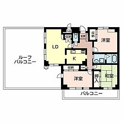 パルケ豊中 3LDKの間取図画像