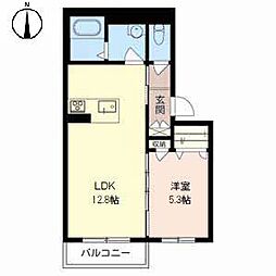 シャーメゾンNOA2 1LDKの間取図画像