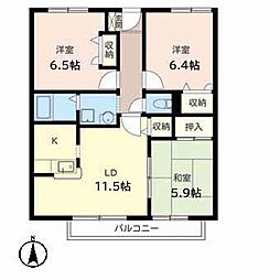 ディアス下井 3LDKの間取図画像