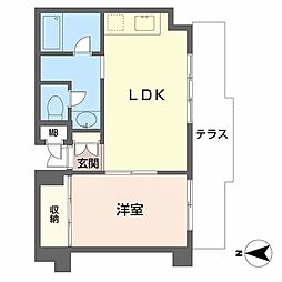 グレース武庫之荘 1LDKの間取図画像
