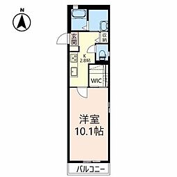 サンパレス武庫之荘 1Kの間取図画像