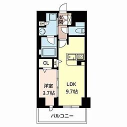 ペスカード別院 1LDKの間取図画像