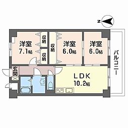 エムズコートソフィーナ 3LDKの間取図画像